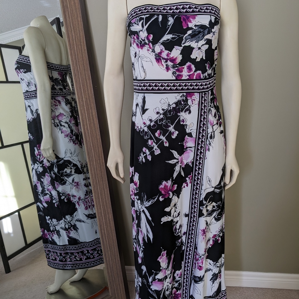 White House black market strapless dress